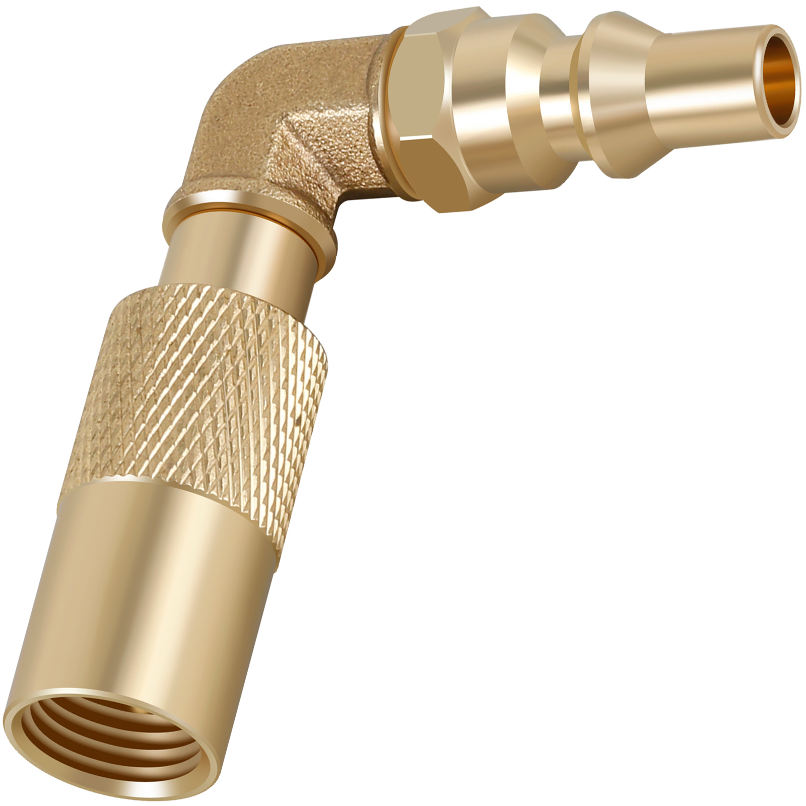 Adifare RV Quick Connect Adapter Conversion Fitting Brass 90° Elbow Propane Gas Fitting Durable 1/4inch Low Pressure RV Propane Connect Adapter Fitting for 17inch 22inch Tabletop Grill